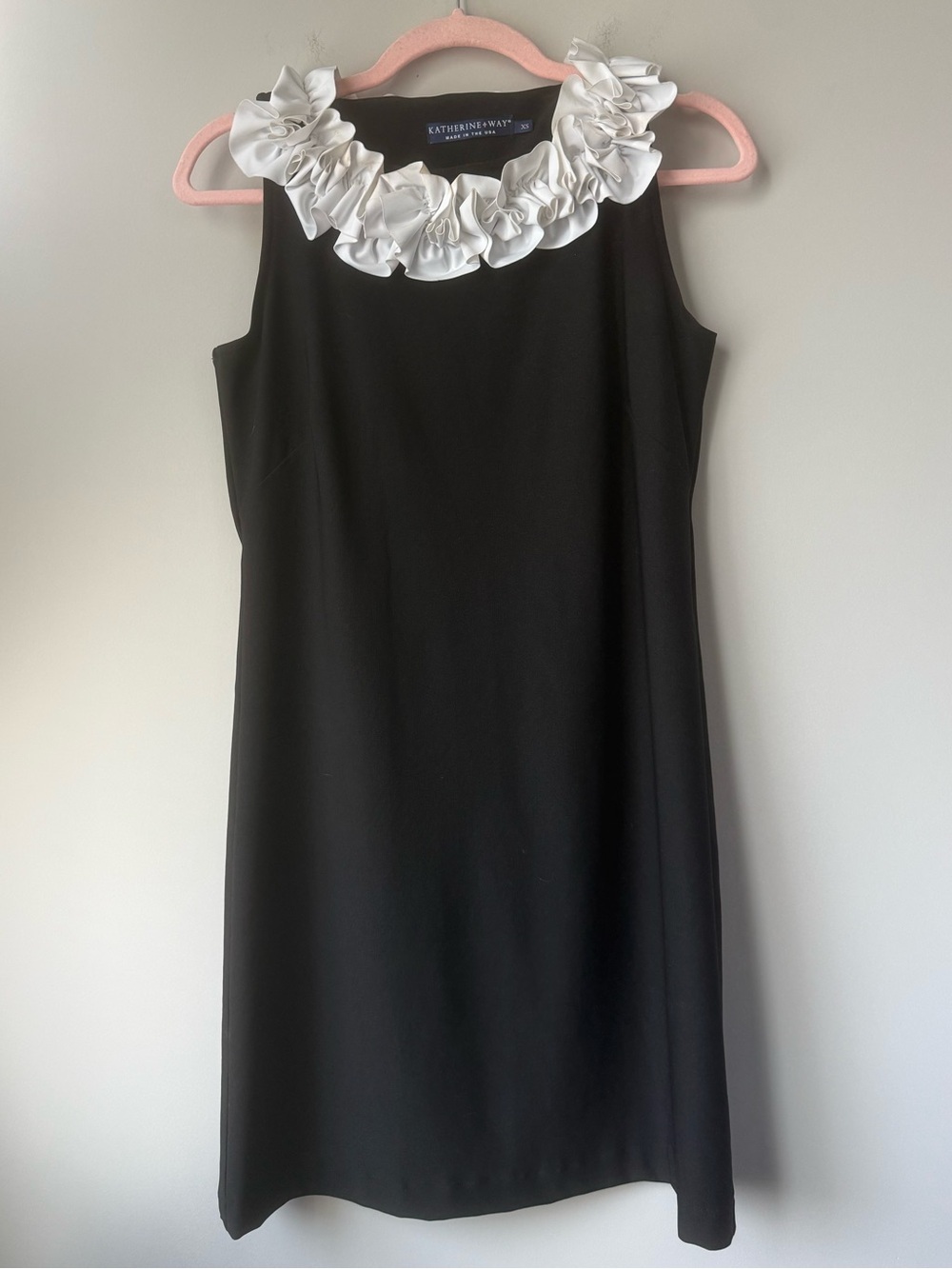 Katherine Way Black and White Stretch Dress - Size XS